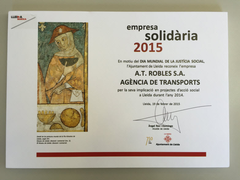 Premi empresa solidària 2015